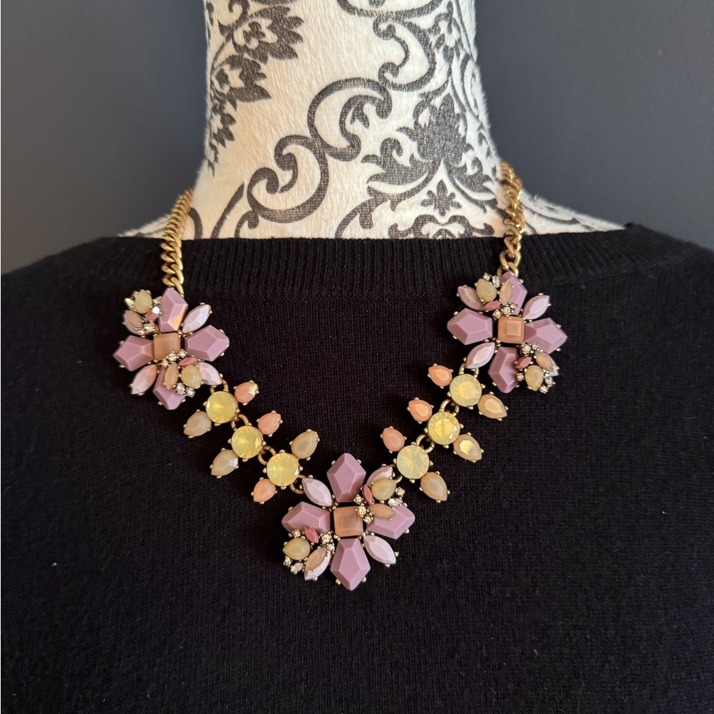 J Crew Elegant Floral Statement Necklace